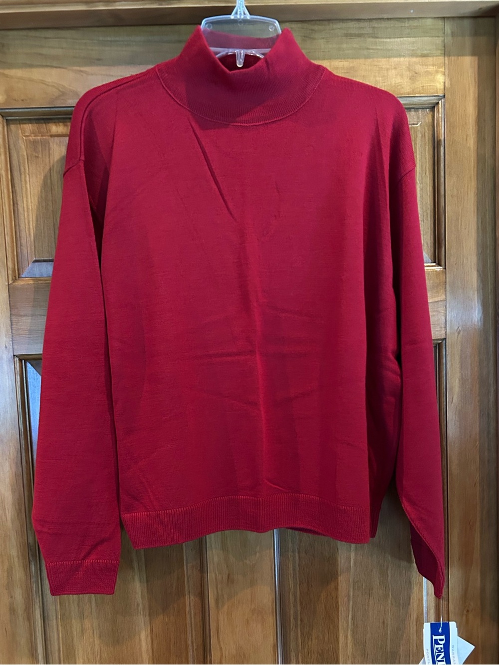 Pendleton Women's Cranberry Red Mock Turtleneck Sweater